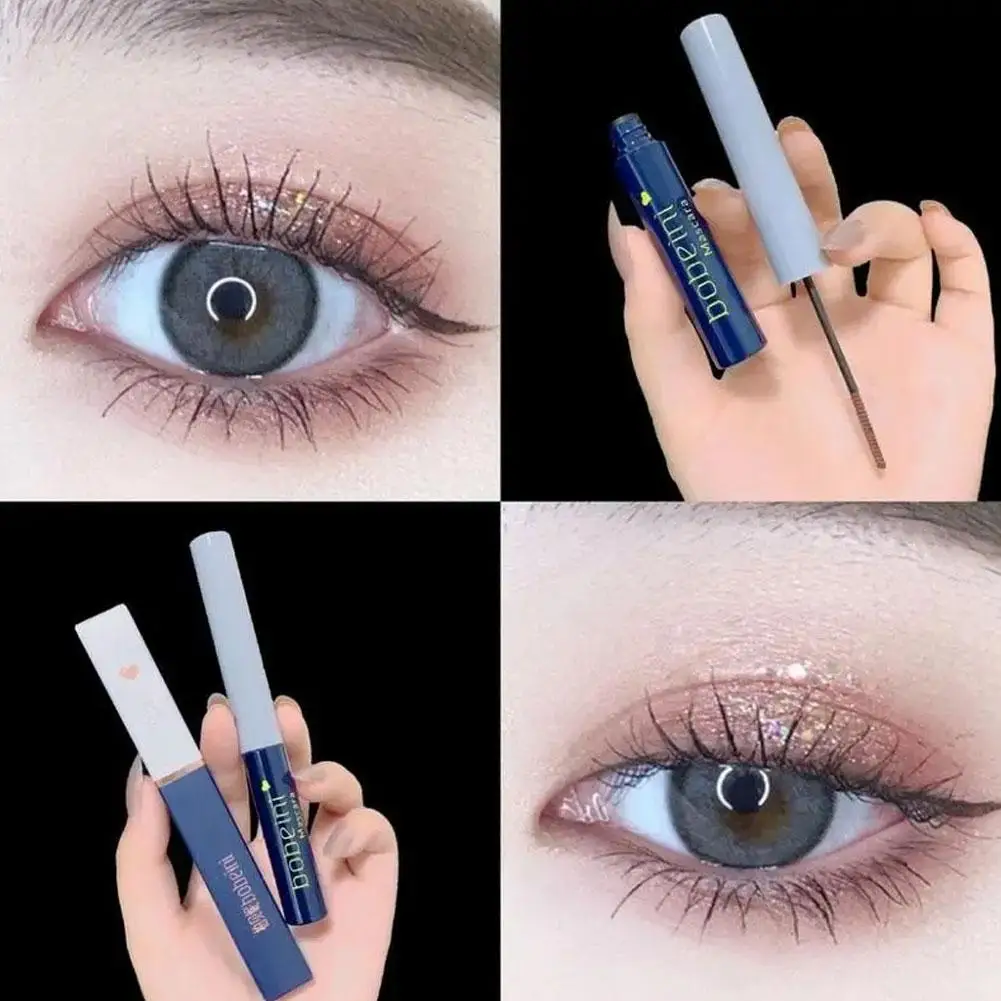 Feine Bürsten kopf Mascara wasserdichte natürliche stereo skopische Form Curl Eye Base kleine Bürste Mascara lange dicke Curling Mascara