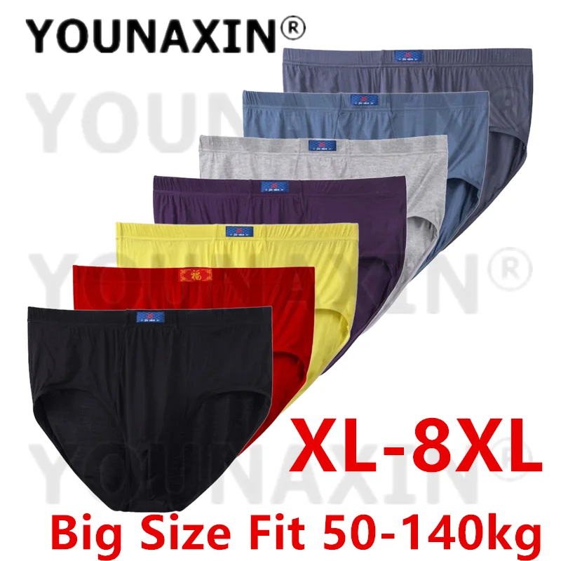 7 stks Mannen Ondergoed Big Size Plus Slipje Slips Onderbroek Shorts Modale Ondergoed Homme Onderbroeken XL 2XL 3XL 4XL 5XL 6XL 7XL 8XL