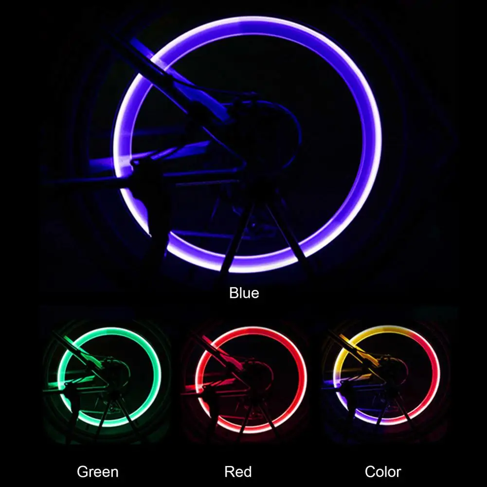 Tampa da válvula luzes 4 pces compacto com efeito de brilho à prova dwaterproof água luminoso carro pneu tampa da haste luzes para a motocicleta