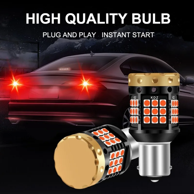 2x P21W PY21W Car LED Bulb Ba15s 1156 Bau15s T20 WY21W W21W 7443 High Power LED Signal Light Canbus No error Auto Reverse Lamp - view 2