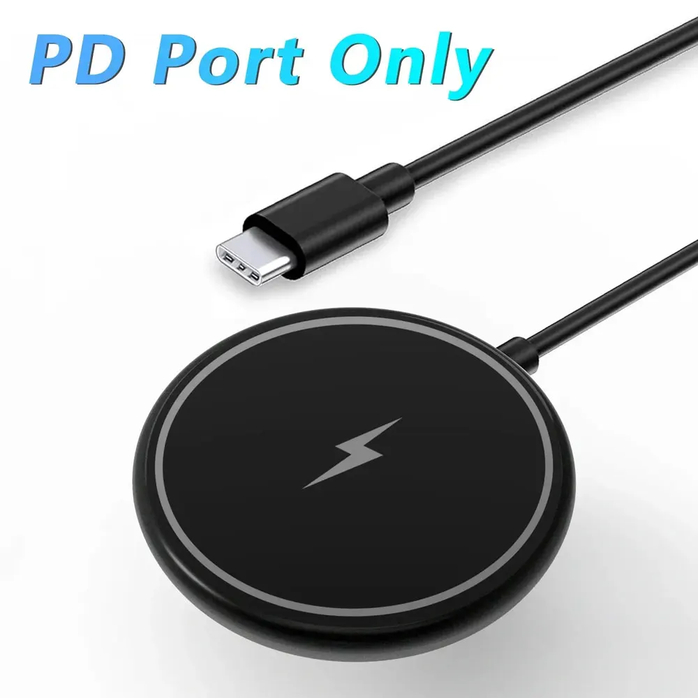 شاحن سريع لوحة شحن لاسلكية مغناطيسية لهاتف آيفون 17 16 15 14 13 12 Pro Max Mini USB C 8 Plus XR MAX Airpods Pro