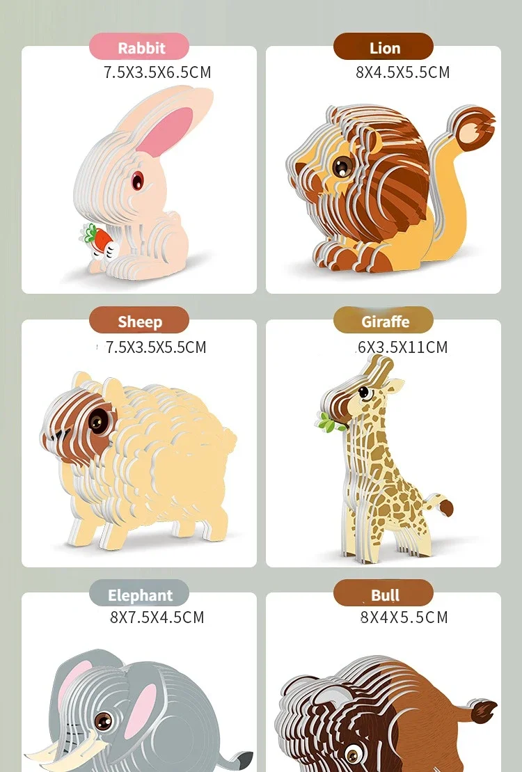 3D-Puzzles für Kinder, Jurassic World, Dinosaurier, Lernspielzeug, Papiertier, Puzzle, Cartoon-Modell, Spielzeug, Geschenk zum Kindertag – Detail 10