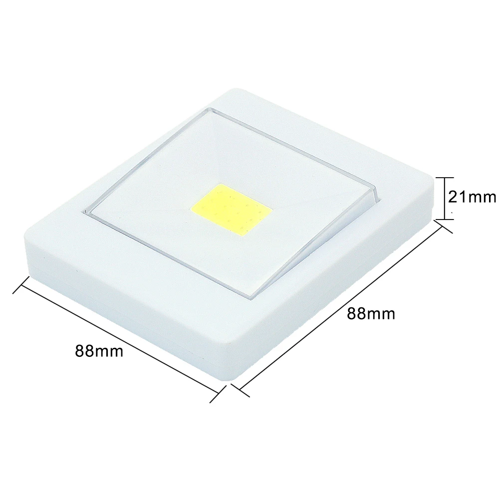 New Magnetic COB LED Wall Night Light Switch Battery Powered Cordless Lamp luminaire For Cabine Garage Closet Home Bedroom