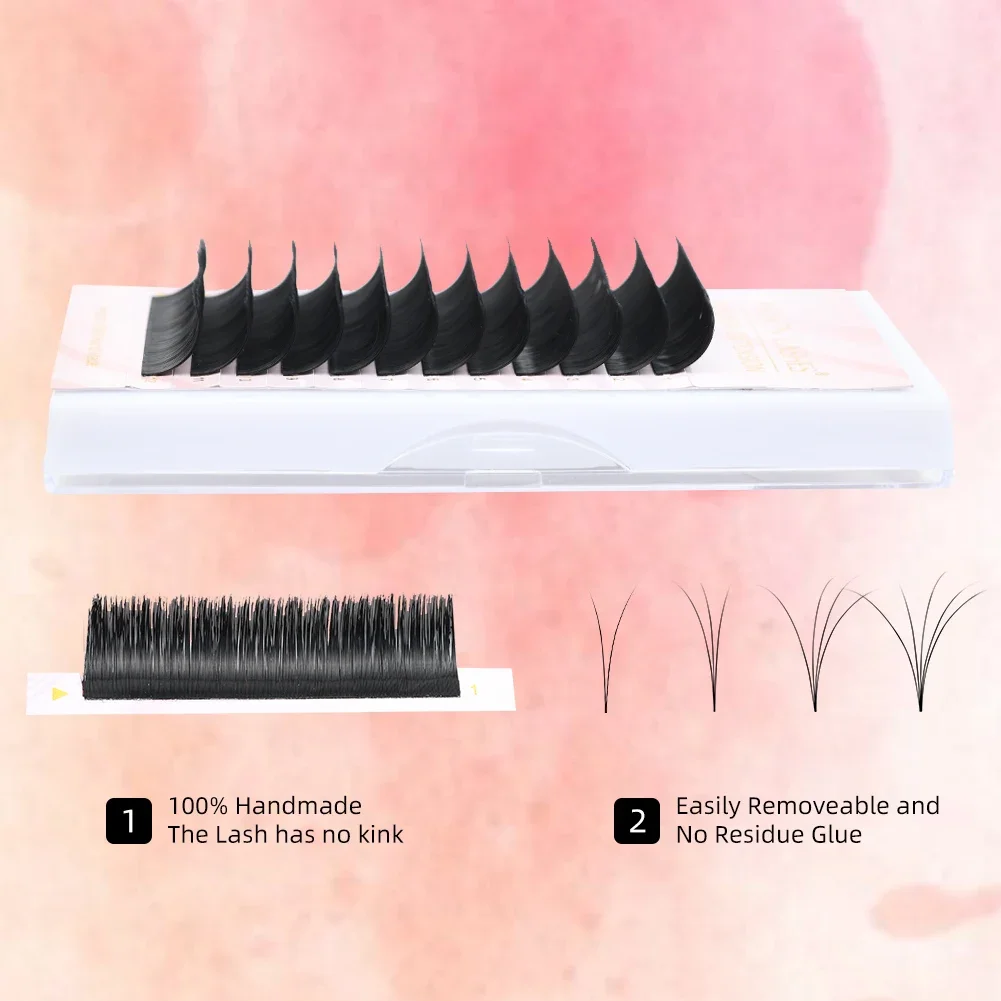 Arison 8-18mm 0.03/0.07 Easy Fanning Blooming Lashes Self-making Flowering Fast Fans Eyelashes Bloom Easy Fan Eyelash Extension