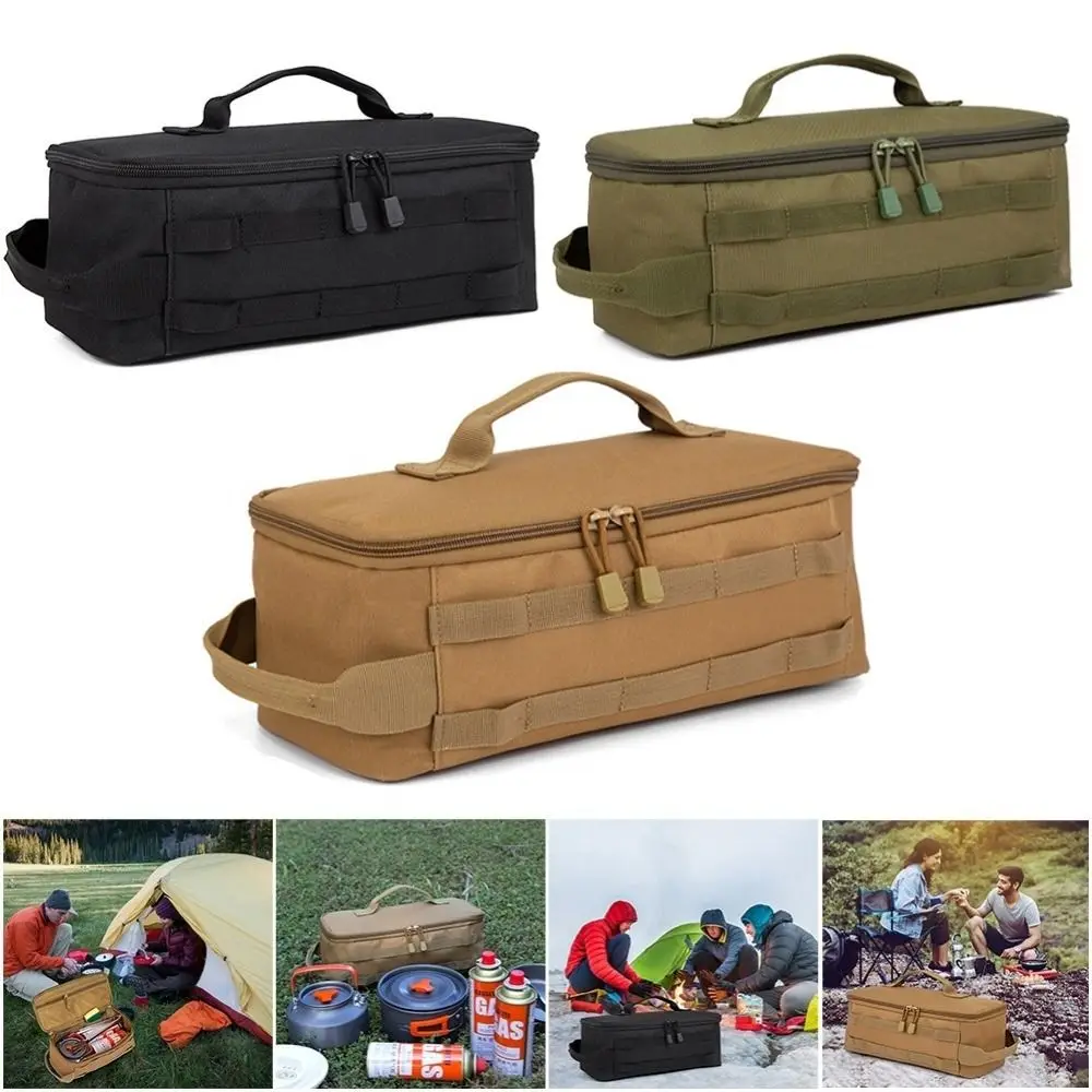 Large Capacity Camping Storage Bag Portable Tank Outdoor Hiking Picnic Bag Pot Cutlery Organizer Cookware Utensils Kit Bag