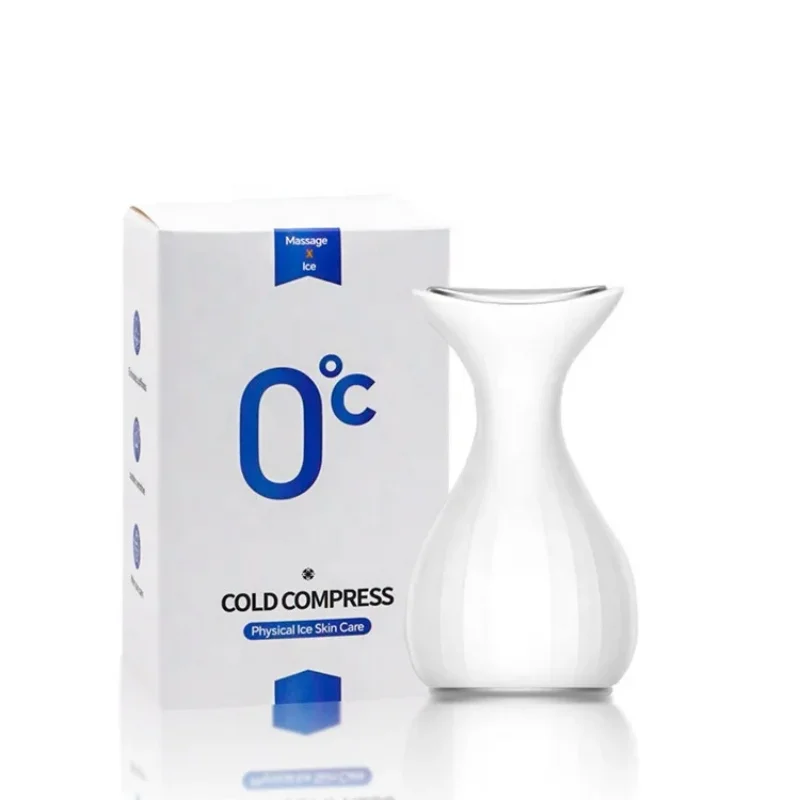 Instrumento de Beleza Portátil para Compressas Frias Faciais, Massageador Físico para Lifting Facial e do Pescoço, Martelo de Gelo para Pele Calma