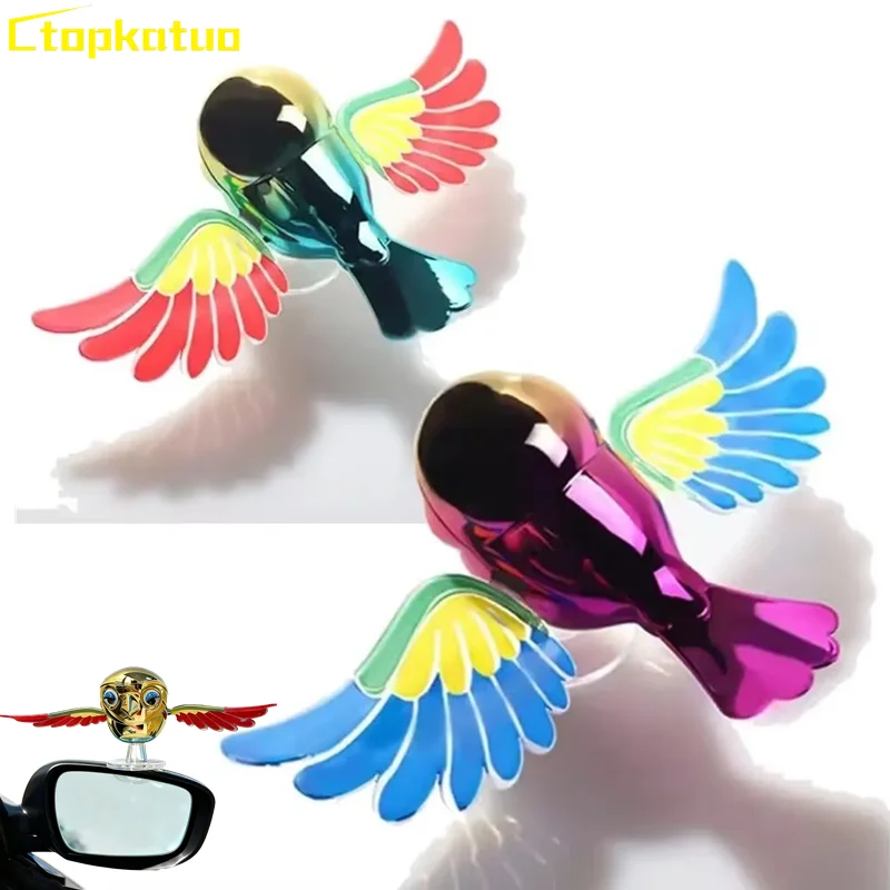 

New Simulated Flying Bird Car Ornament Wind-powered Wings can Swing Bird for Electric Motorcycle Rearview Mirror Decoration