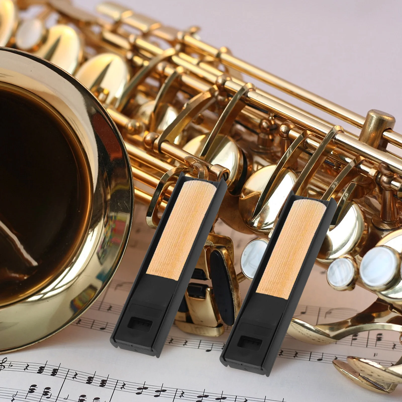 

2 Pcs Saxophone Reed Holder Ligature Fastener Alto Saxaphone Accessories Abs Whistle