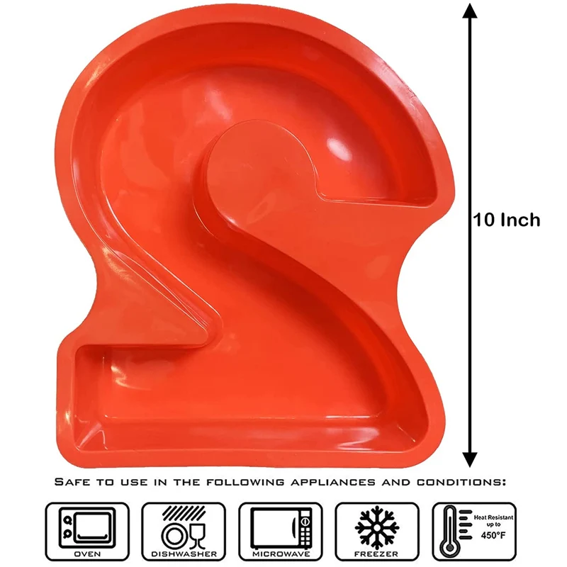 10 Inch Large Silicone Number Molds 0-9 Arabic Number Cake Pans Baking Mold for Wedding Anniversary Birthday Cake