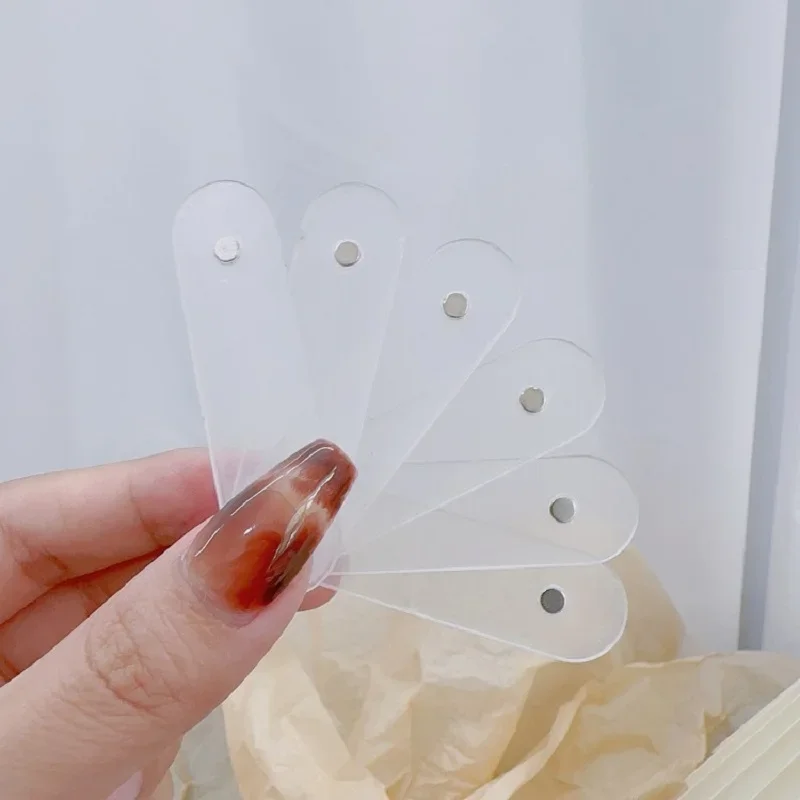 Holder Strip Manicure False Nail Tips 10/20/30pcsDisplay Stand With Magnet Transparent Practice Acrylic Gel Polish Showing Tool