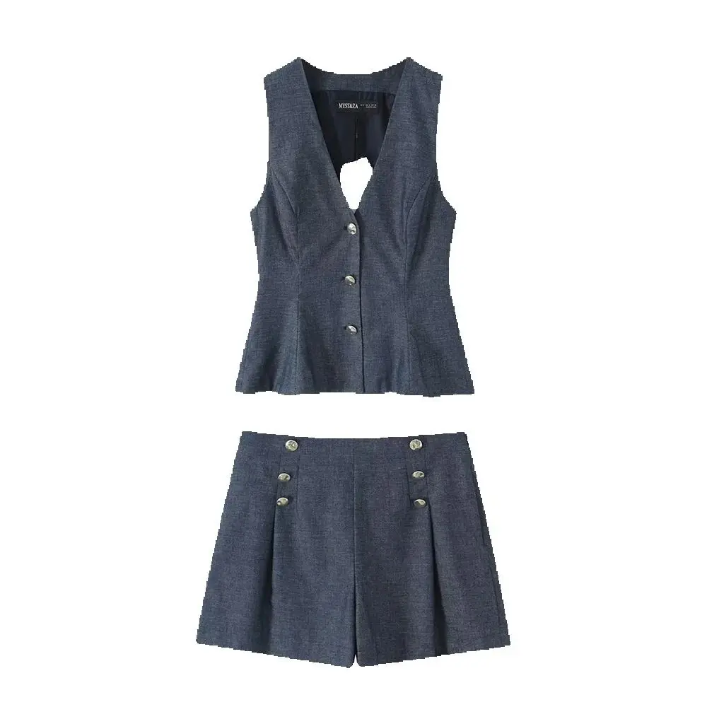 

Осенняя новая женская одежда, модный пышный жилет в европейском и американском стиле, повседневные шорты