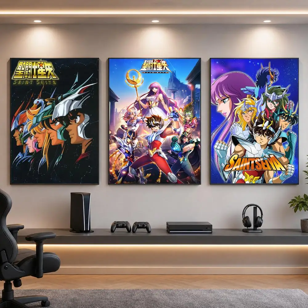 Anime S-Saint Seiya Mythic Action Poster HD Removable Wall Art Gift Bedroom Lounge Dorm Office Gaming Cafe Bars