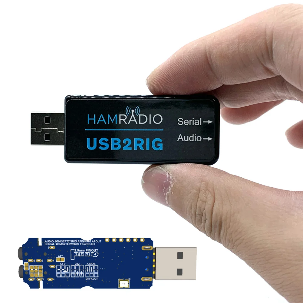 

USB2RIG Радиоадаптер USB с поддержкой PTT и управлением VOX, звуковая карта USB для радиостанций KENWOOD YAESU ICOM