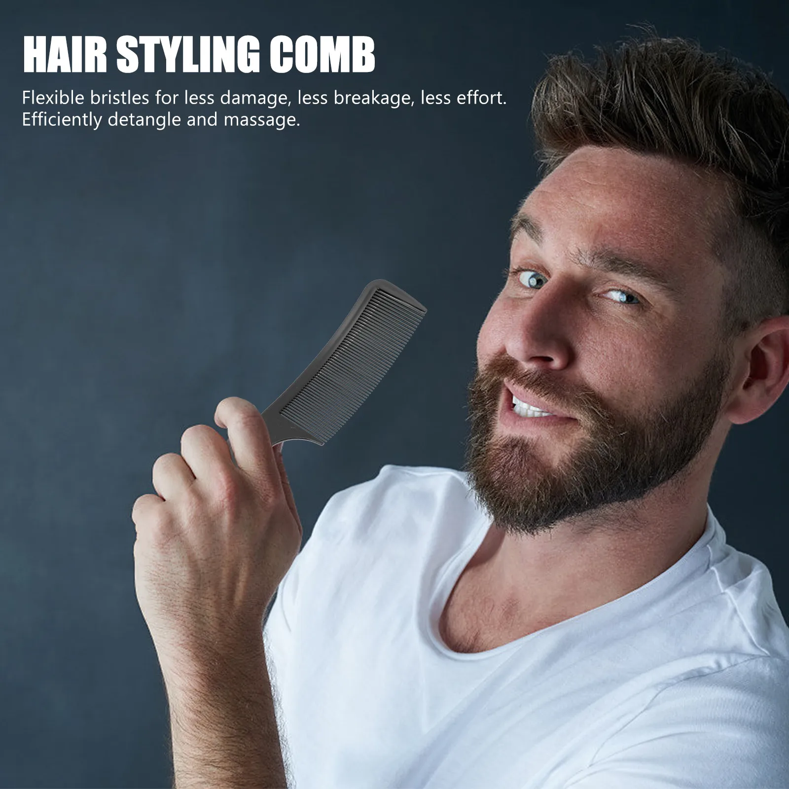 6Pcs Flat Styling Comb Professional Hairdressing Brush Tools for Home Salon Men Women Hair Care Detangle Scalp Massage