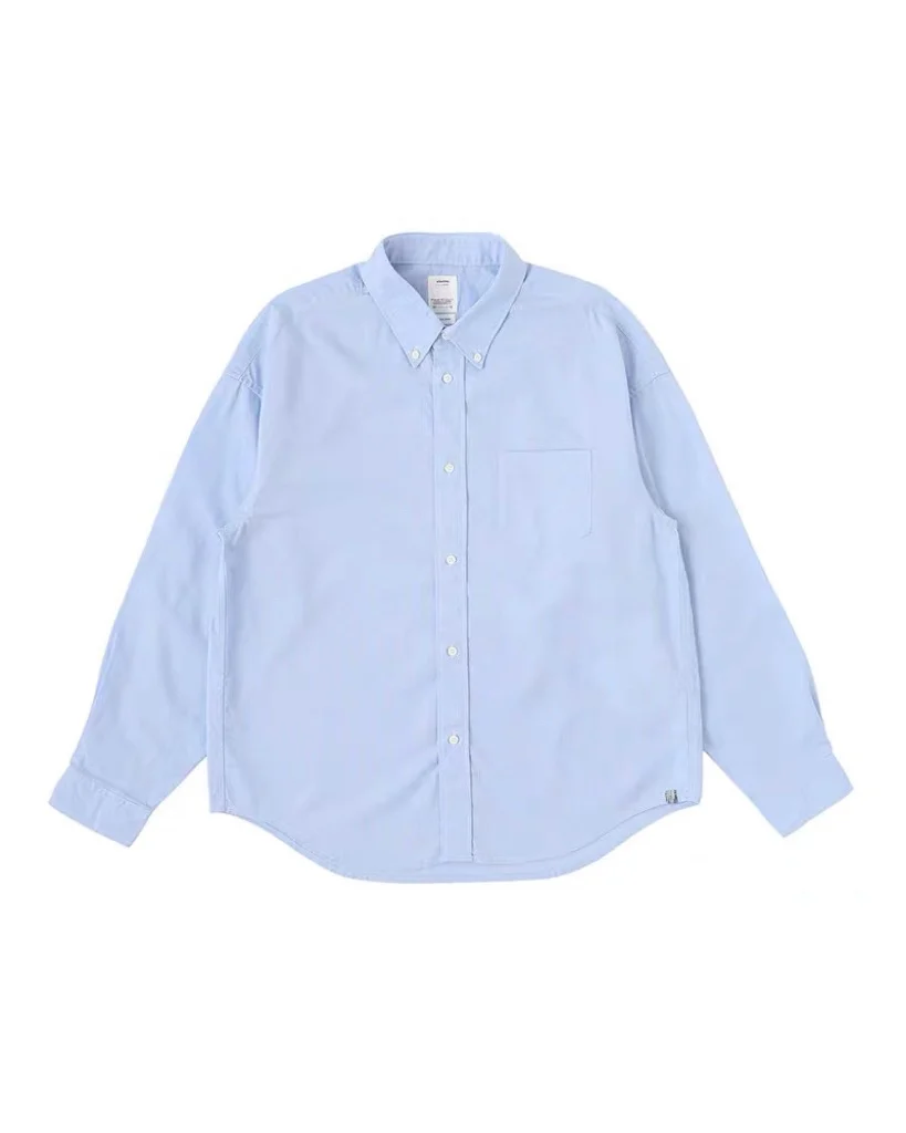 

2026 VISVIM ALBACORE B.D. Рубашка с длинным рукавом из ткани Baijia с эффектом водной капли для мужчин