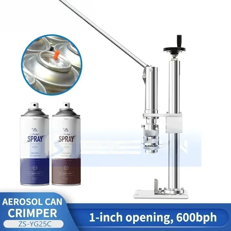 

Manual Aerosol Can Crimper Spray Paint Sealer Aluminum Tin Capping Machine Aerosol Can Sealing Machine ZS-YG25C