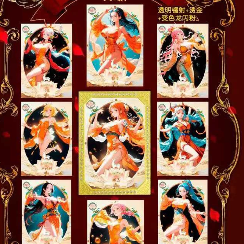 อะนิเมะ One Piece การ์ดหายาก Trading คอลเลกชันการ์ดเกม Booster Box เซ็กซี่ Waifu ญี่ปุ่นของสะสม Battle เด็กของขวัญของเล่น