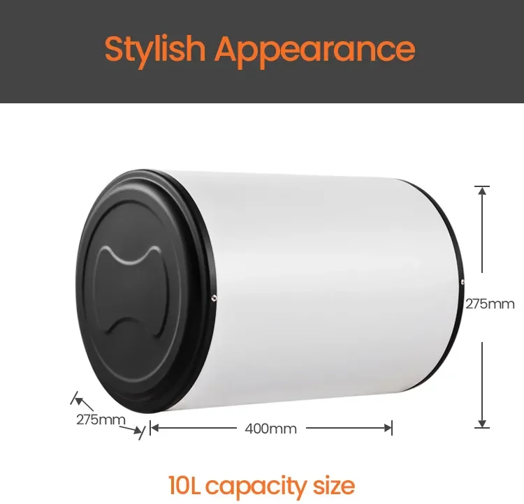 RV خزان كهربائي تخزين الفولاذ المقاوم للصدأ دش سخانات المياه 3-8 جالون 10L للسيارة في الهواء الطلق DC12V 220 فولت السفر #3
