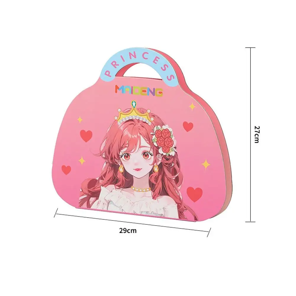 جديد 3 في 1 DIY مجموعة ماكياج الأميرة الماس الهدايا ورقة الفن الحرفية أطقم ملصق الأميرة اللباس كتاب #5