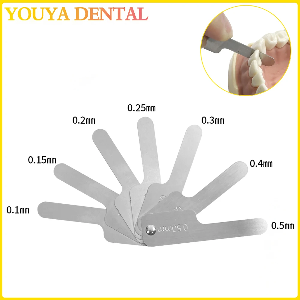 Dental Interproximal Reduction Gauge Ruler 0.1-0.5 MM IPR Tooth Gap Measuring Ruler Orthodontic Treatment Tools Dental Tools