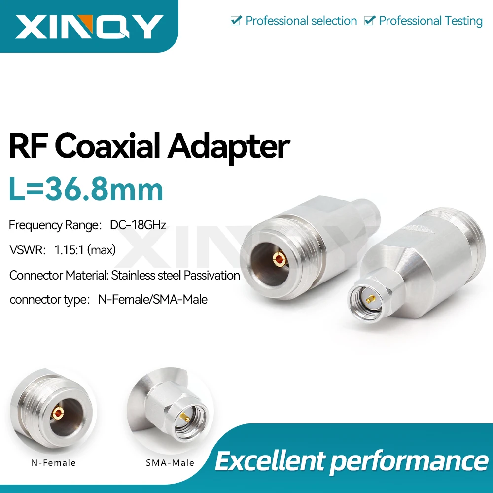 adaptador-coaxial-de-precision-xinqy-rf-acero-inoxidable-n-hembra-a-sma-macho-dc-18ghz
