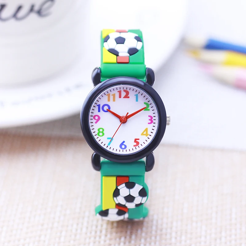 little boys children's football soccer soft strap wristwatches colorful digital quartz sports watches for kids birthday gifts