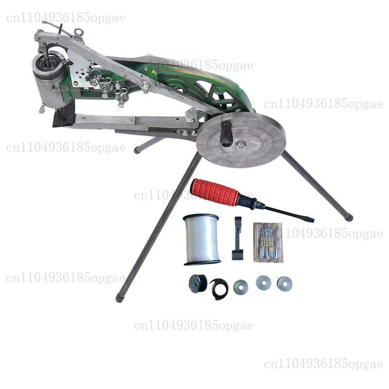 Small leather shoe sewing machine, hand-cranked repair and sewing shoes machine, old-fashioned manual shoe patching machine