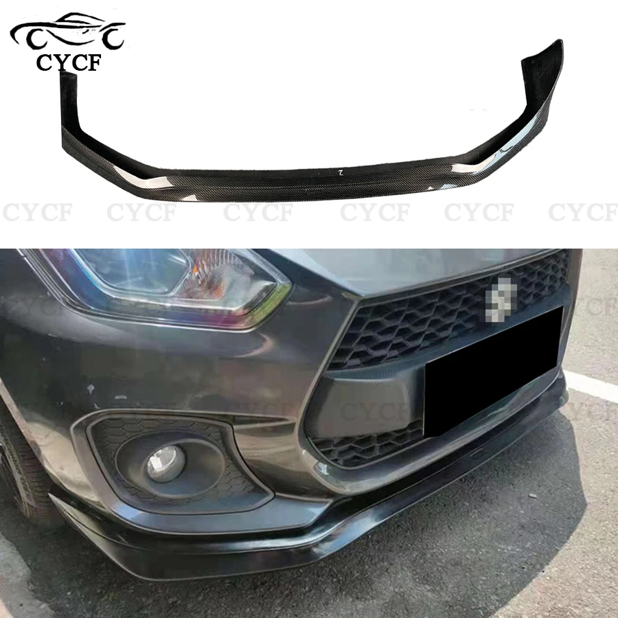 High quality Carbon fiber/fiberglass material front bumper chin lip splitter accessory for Suzuki swift sport ZC33S