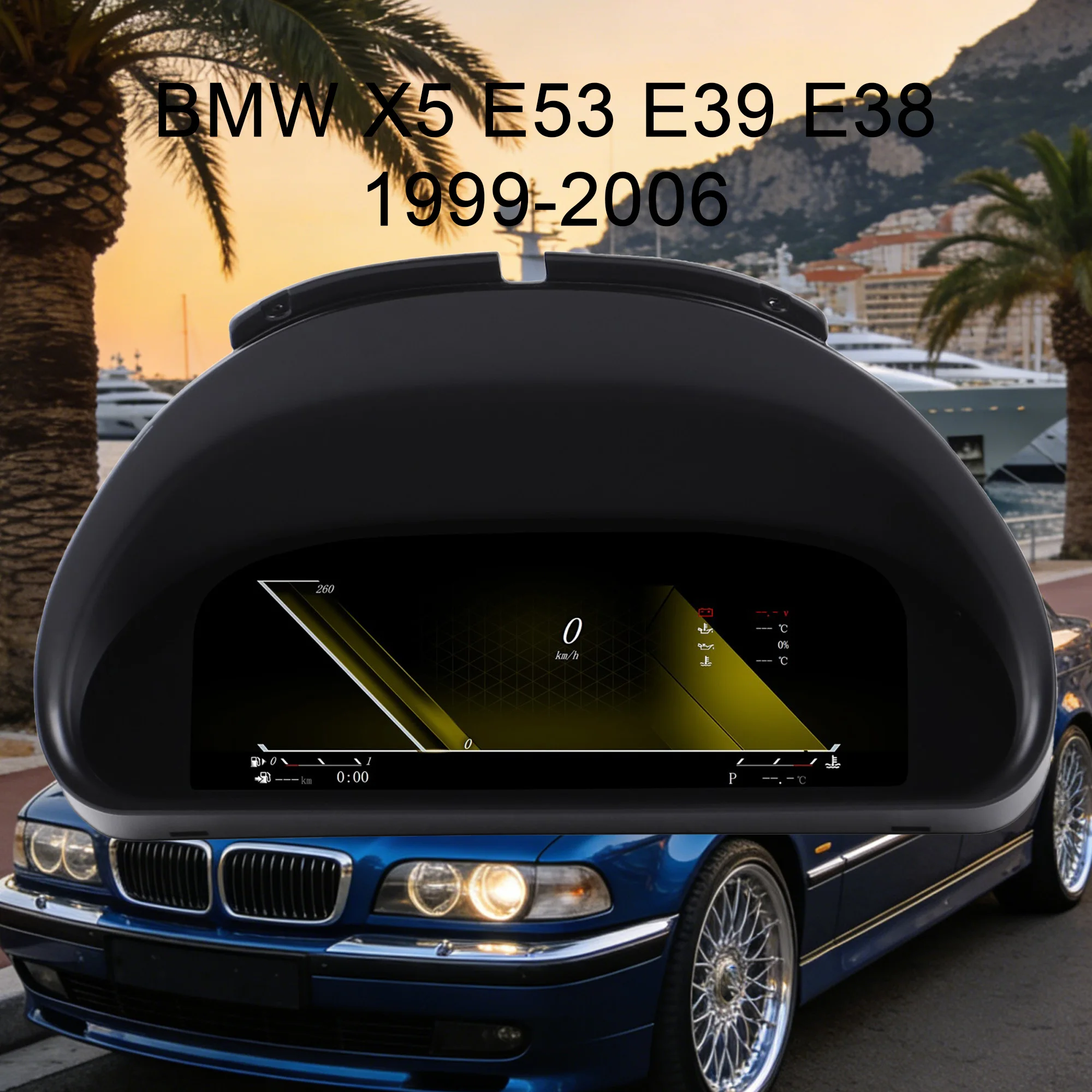 Digital Instrument Cluster for BMW X5 E53,E39,E38 1999-2006 Wireless CarPlay Odometer,Speedometer Cluster,Dashboard,Gaug,10.25''