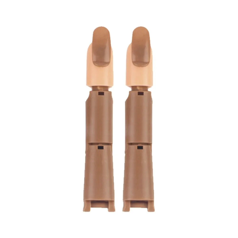 

3pcs Bendable Joints Nail Training Finger Brown Base Reusable Adjustable Nail Practice Fingers Flexible Design