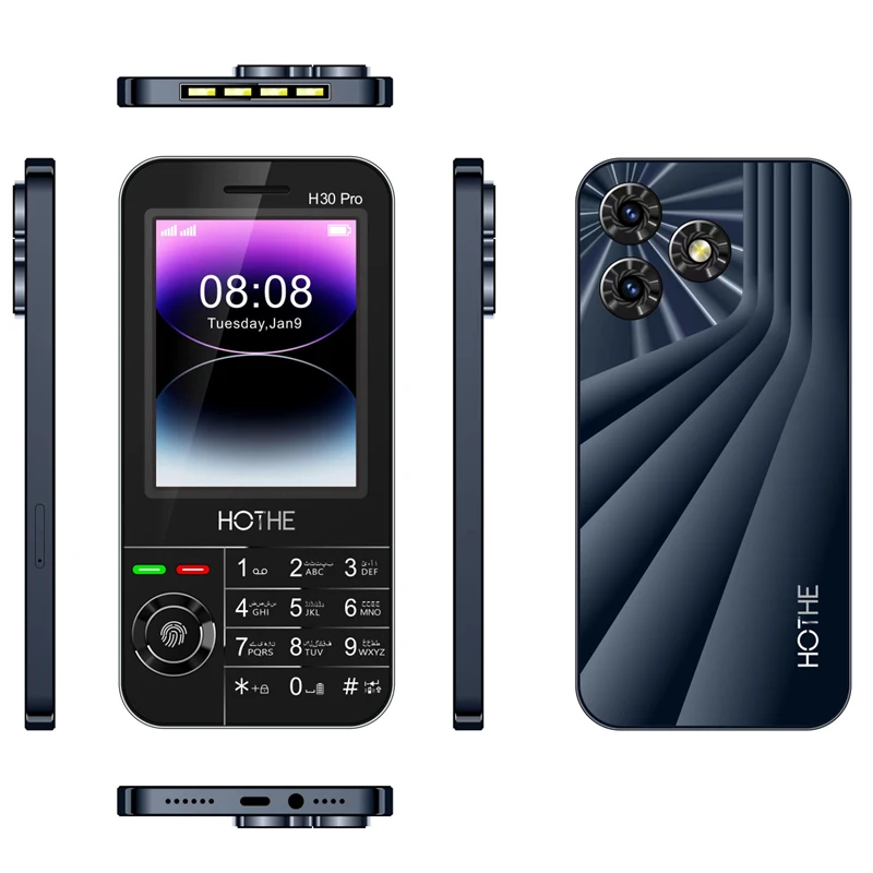 H30 pro Push Button Mobile Phone 3.5 Inch Dual SIM Bluetooth Flashlight MP3 MP4 Wireless FM Camera Vibration Cheap CellPhone