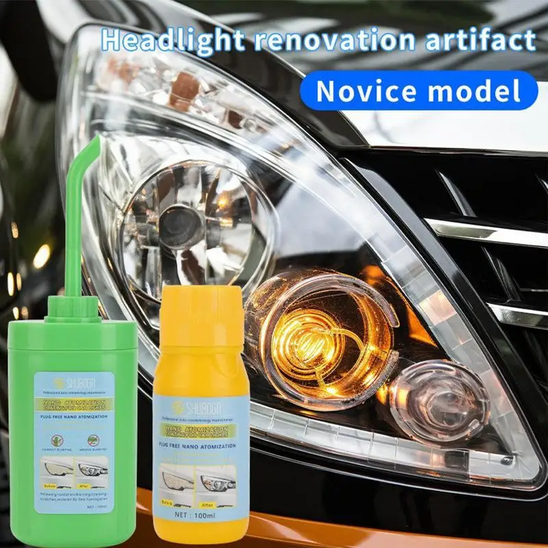 

Car Headlight Restoration Kit Car Headlights Cleaner And Restoration Headlight Cleaners Car Headlight Repair Fluid Head Lights