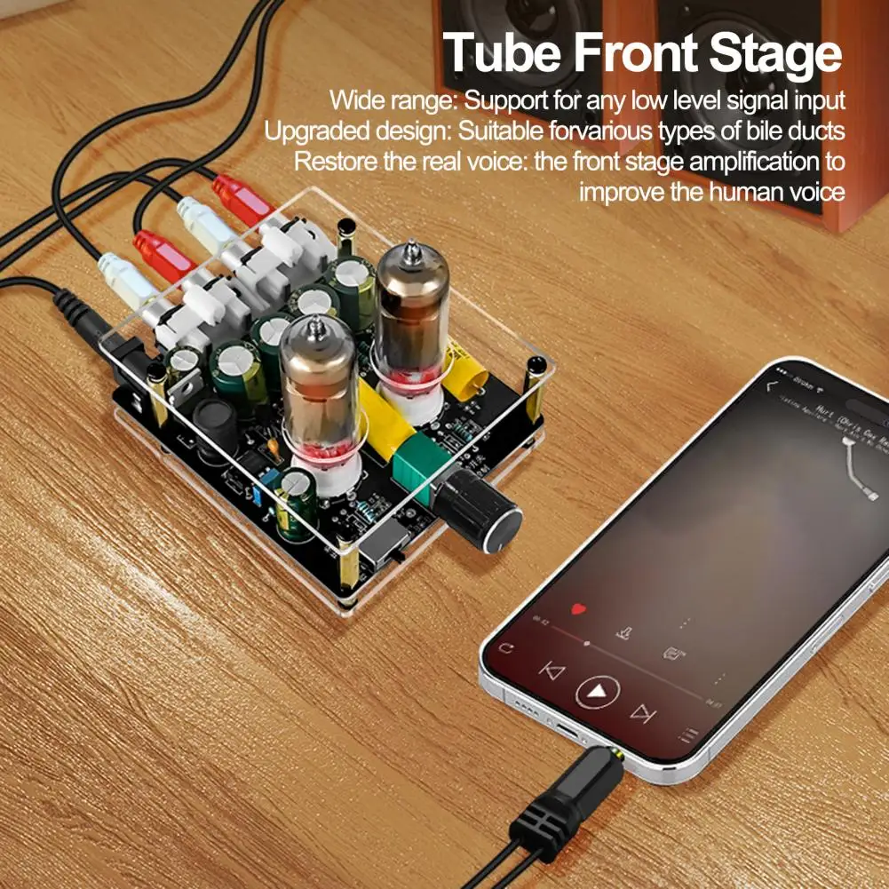 Amplifier for Low-level Signal Input Power Supply for Dc12-16v Enhance Audio with Adjustable Bands Amplifier Boost for Various