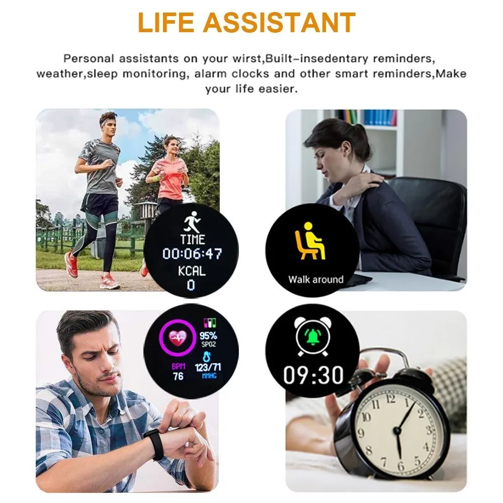 Sport smart Digital watches women men fitness bracelet tracker steps calorie health monitor bluetooth wristwatch hours hodinky