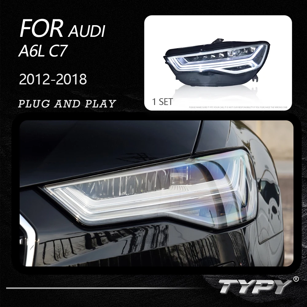 

Головная лампа с динамическим сигналом, автомобильные аксессуары, обновленная Модифицированная новая модель, для фар Audi A6L C7 2012-2018