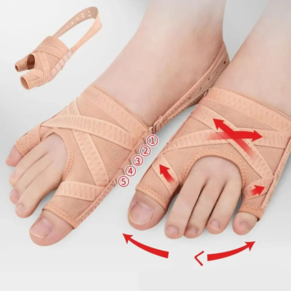 Breathable Toe Separators Adjustable Strap Non-Slip Toe Protector Progressive Correction 24/7 Wearable Bunion Corrector