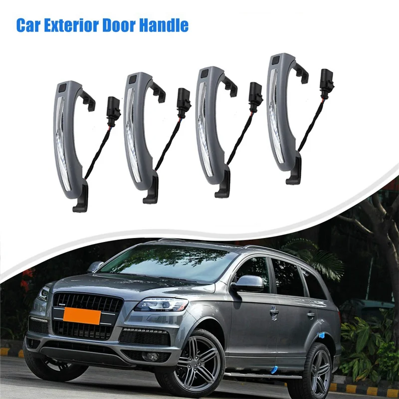 

4Pcs Car Smart Sensor Exterior Door Handle for Audi Q7 2007-2015 4L0837205A 4L0837205B 4L0837207A