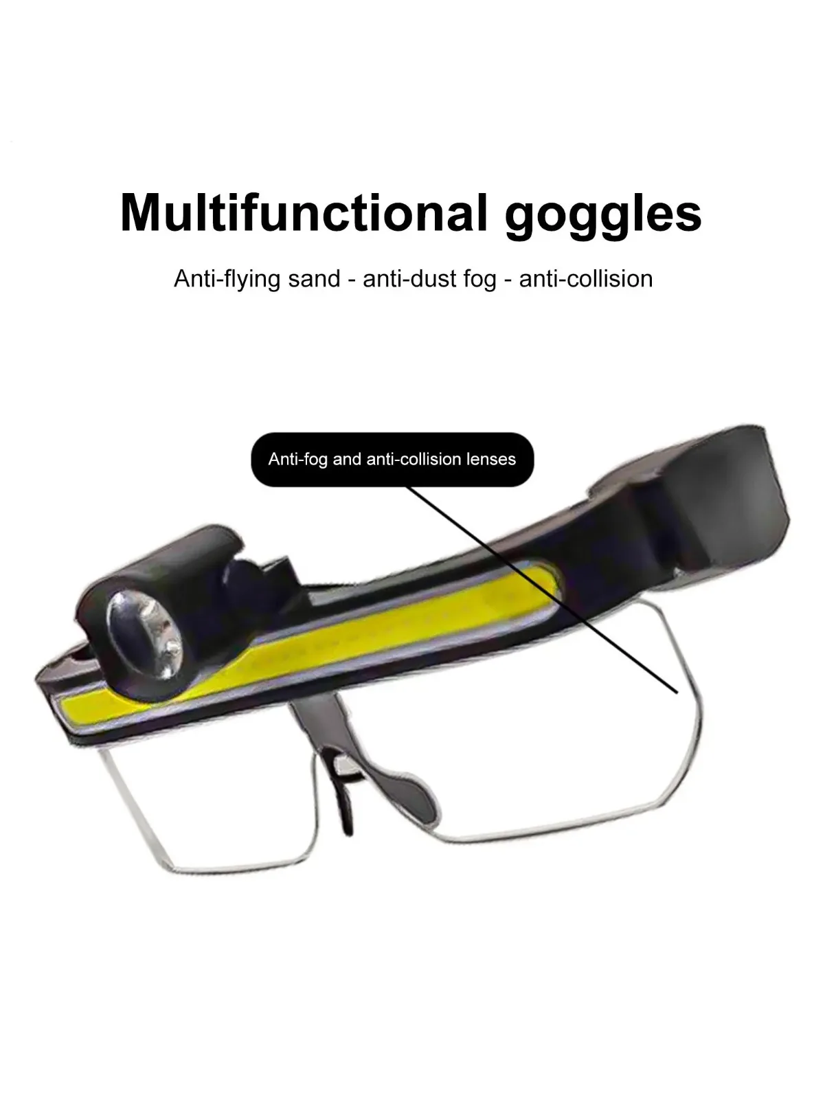 AliExpress NONE LED Headlamp Safety Glasses 2 Modes Protection Glasses Flashlight Ultra Light Goggles Rechargeable for Cycling Fishing Repair