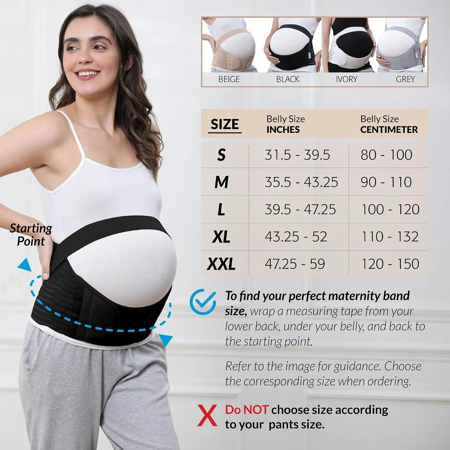1Pcs Pregnancy Belly Band, Maternity Belt, for Pregnancy Belly Support, Back/Pelvic Support