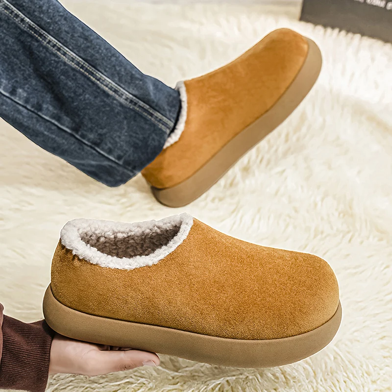 

Warm Fur Suede Men Casual Shoes Luxury Brand Men Loafers Mens Lazy Shoes Moccasins Breathable Comfort Slip-on Mens Driving Shoes