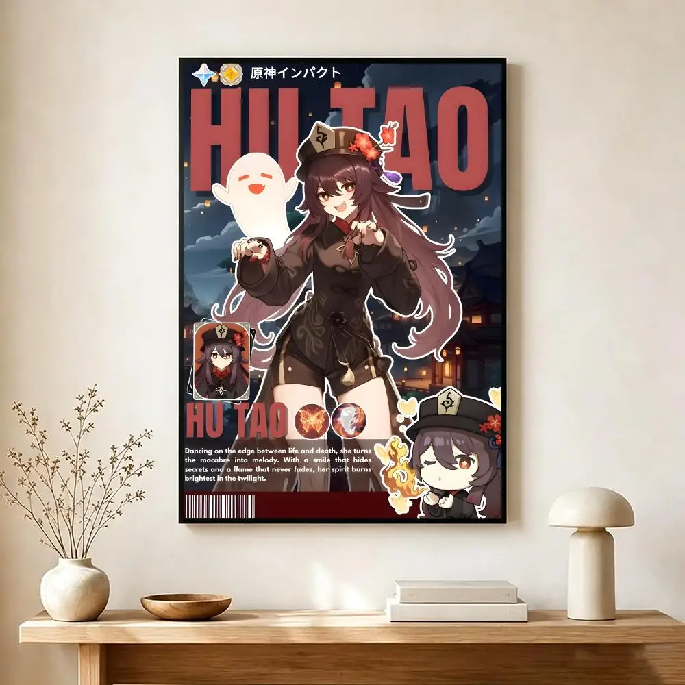 fantasy game G-Genshin Impact   Hu Tao Poster Modern Home Decoration Interior Design & Contemporary Wall Art Collection