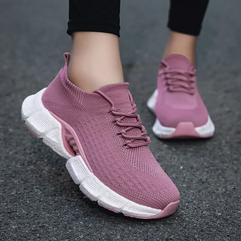 

Повседневная спортивная обувь из дышащей сетчатой ткани, высококачественные новые универсальные и простые кроссовки большого размера с цветными блоками