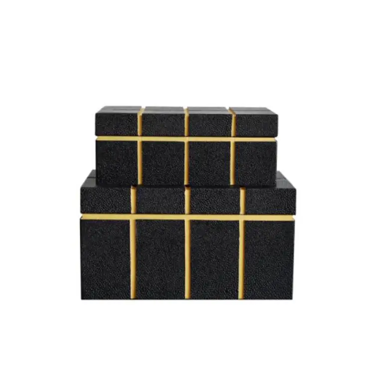 Black and white plaid pattern sample room storage box, modern soft decoration decorations, jewelry box, cloakroom