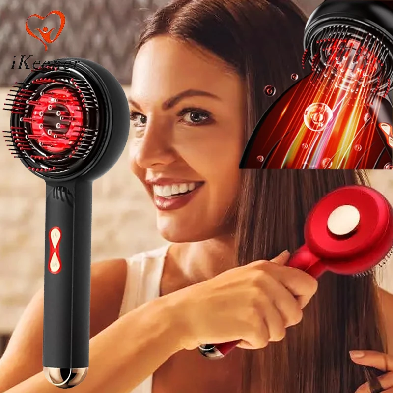

New Hair Growth Comb Electric 3 Mode Massage Comb Red Blue Light 600NM Therapy Scalp Relax Brush Women Anti Hair Loss Care