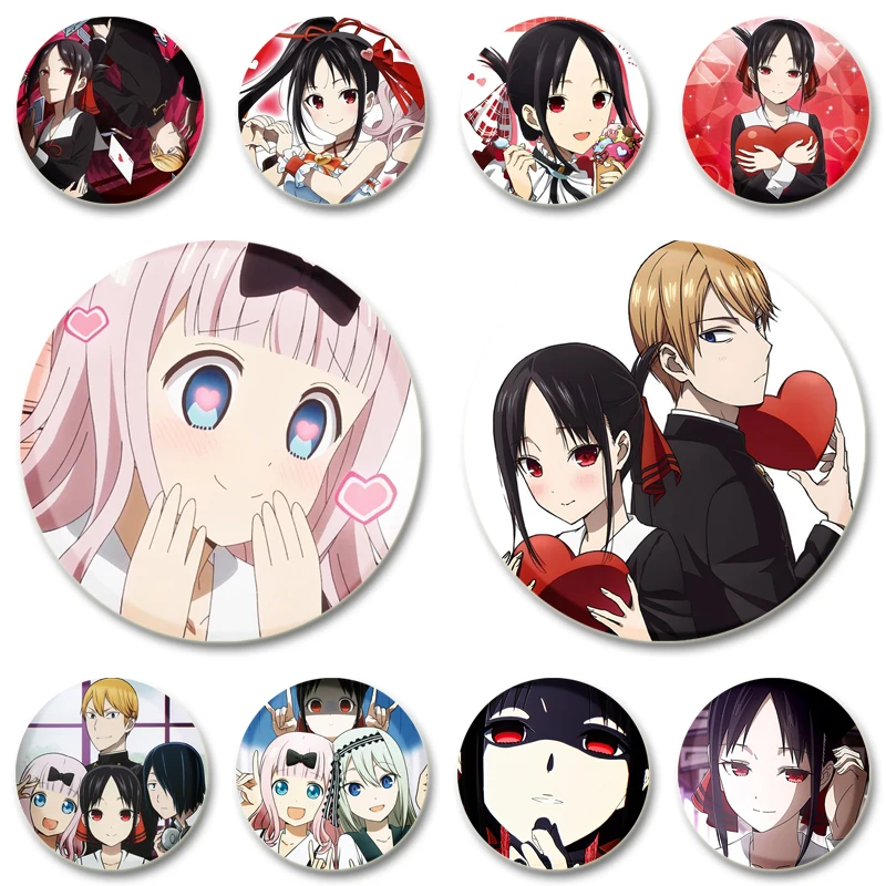 Chika Fujiwara Kaguya Shinomiya Yu Ishigami Game Figure Badge Cosplay Cute Enamel Pins for Backpack Clothes Accessories Jewelry