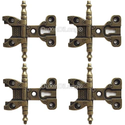 4PCS Zinc Alloy Retro Vintage Furniture Hinges European Antique Cabinet Door Hinges Clothes Cupboard Door Bronze Hinges ZY28