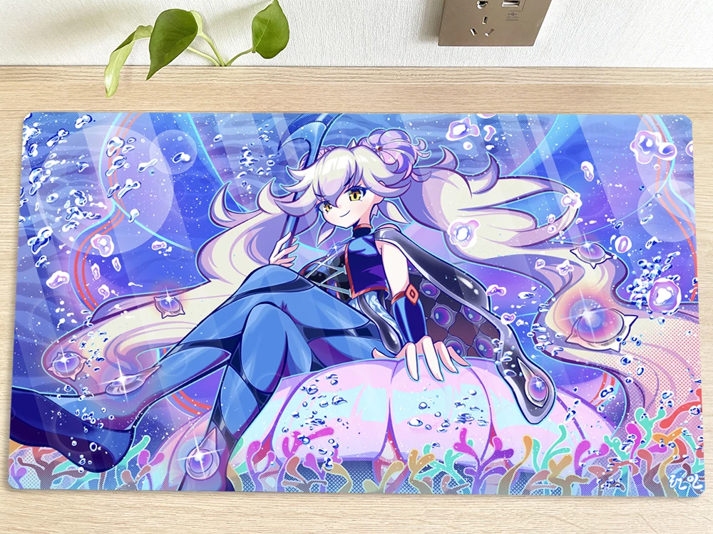 YuGiOh Table Playmat Marincess Girl TCG CCG Mat Trading Card Game Mat Mouse Pad Gaming Play Mat Mousepad 60x35cm With Bag