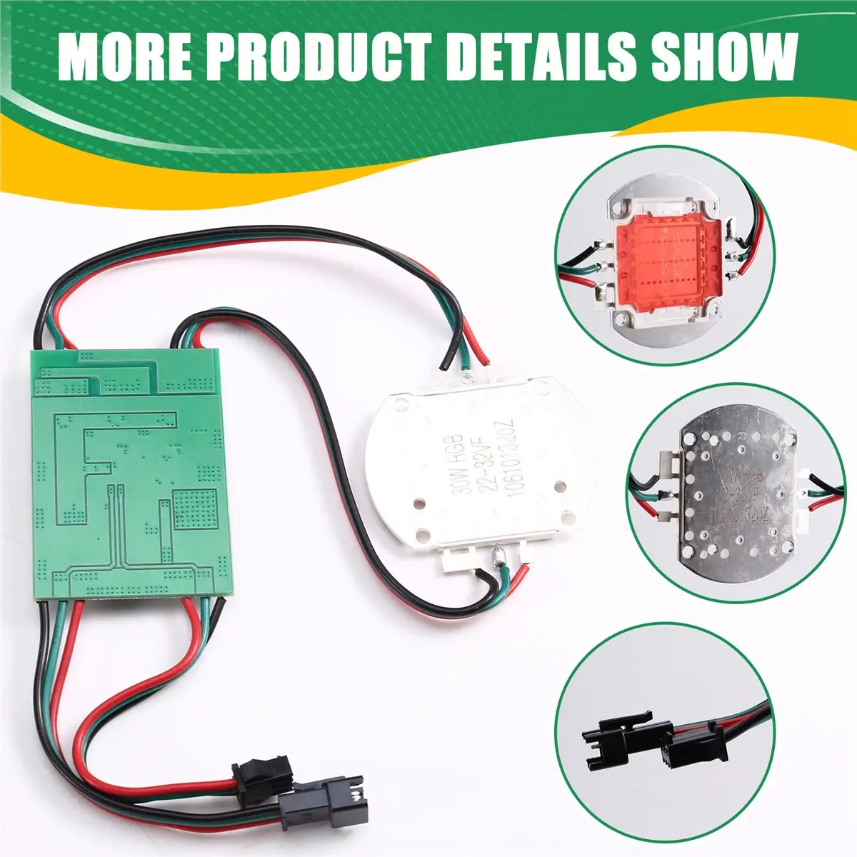 1X Addressable WS2811 30W LED Pixel Module Light DC12V RGB Program High Power LED