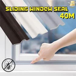 40M Home Sliding Door Window Seal Strip Self-adhesive Acoustic Foam Sealing Strip Tape Insulation Windproof Rubber Weatherstrip