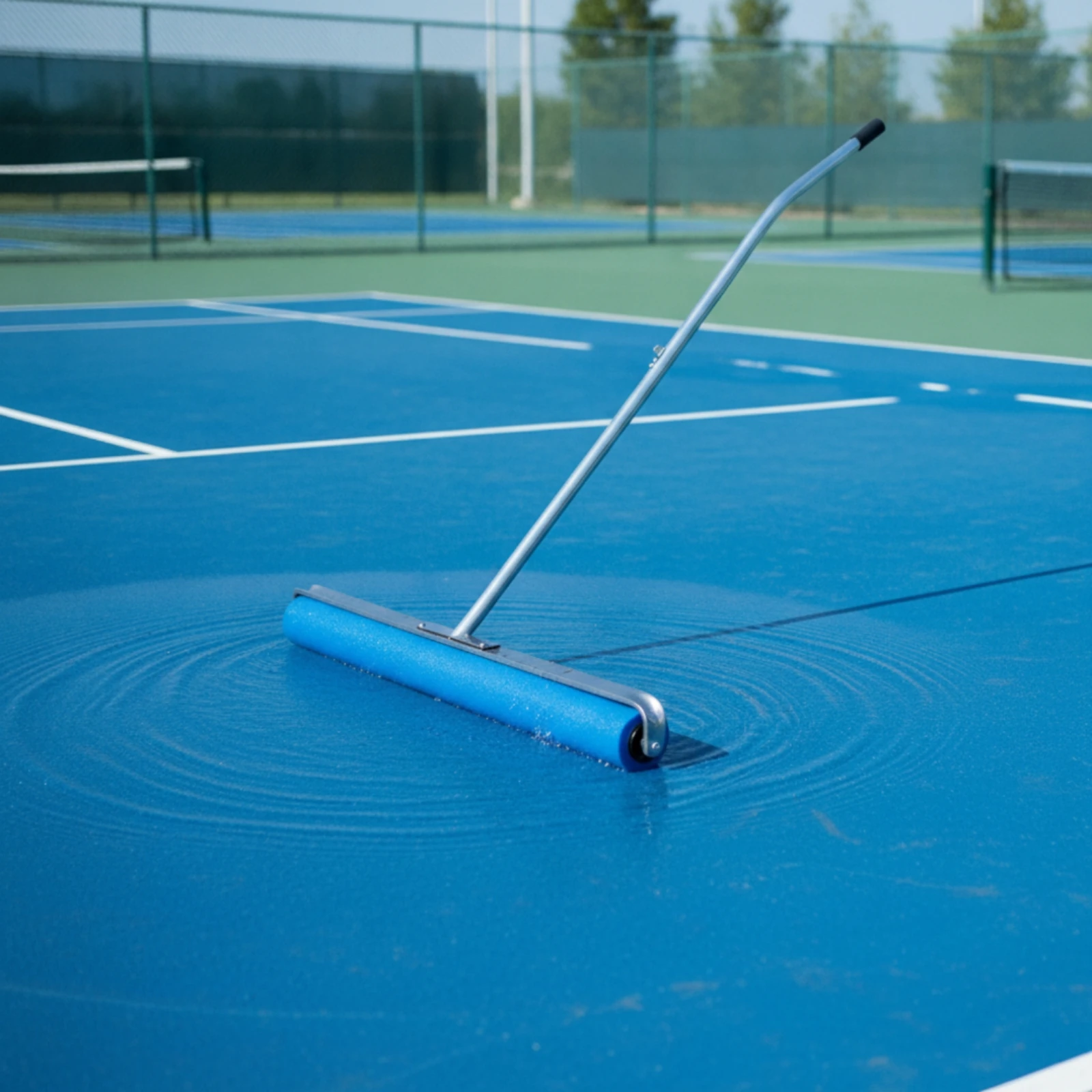 Court Water Absorber Long-Handled Sponge Roller Tool Heavy-Duty for Tennis Players, Basketball Courts, Outdoor Sports Facilities